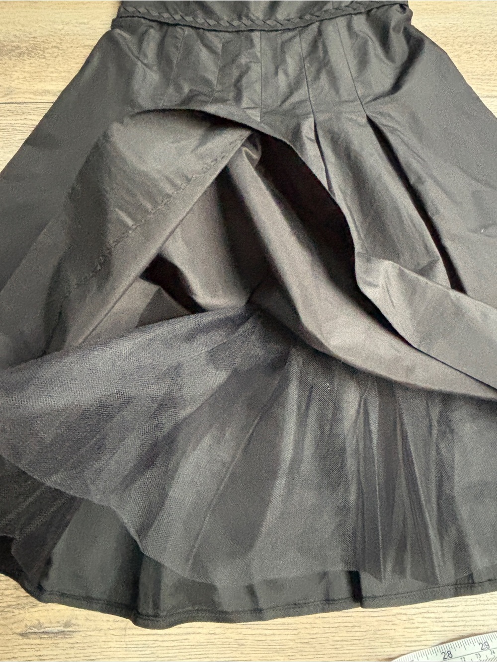 Lilly Pulitzer Vintage Fit & Flare Strapless Rosette Dress Silk Blend Black Sz 0 - Picture 8 of 12